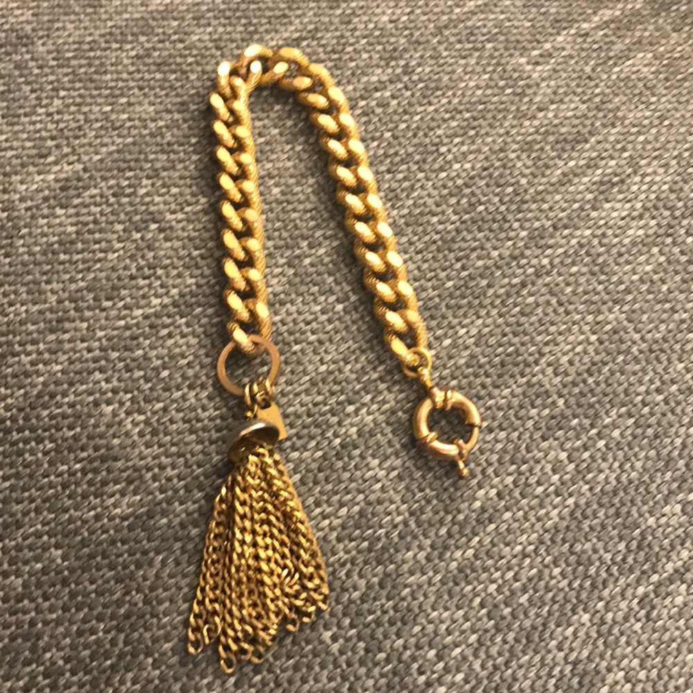 Gold tone tassel bracelet